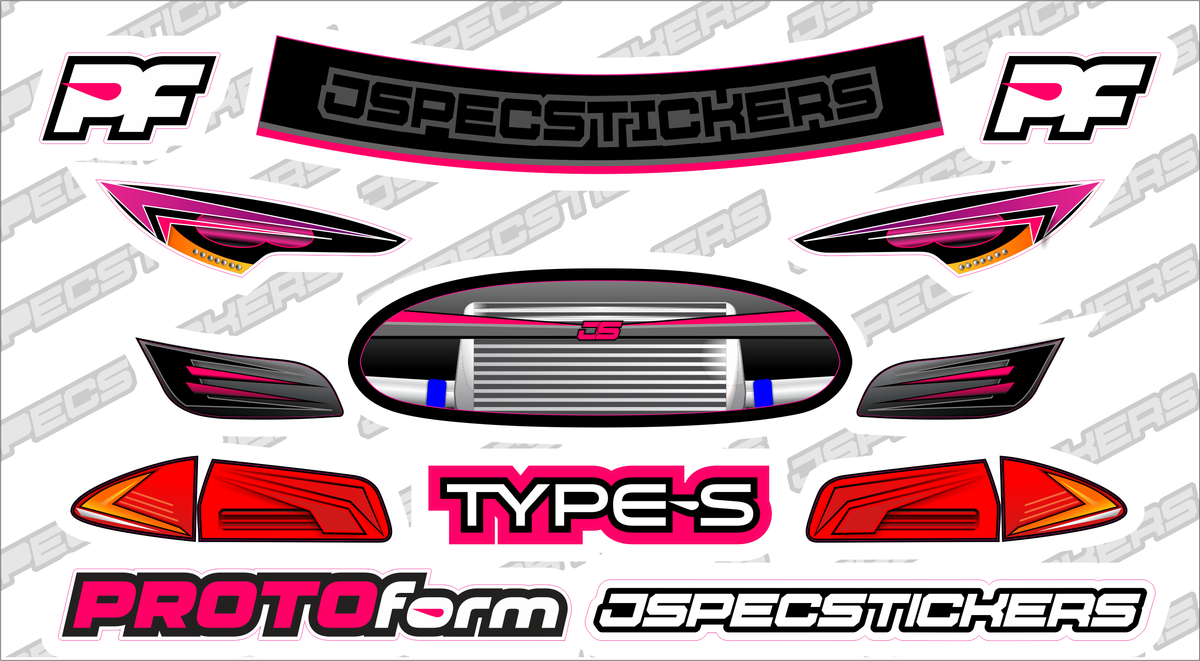 Pro Mod Stickers PROTOform Headlight / Grill Sticker kit – Jspec Stickers