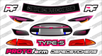 PROTOform Headlight / Grill Sticker kit - Jspec Stickers