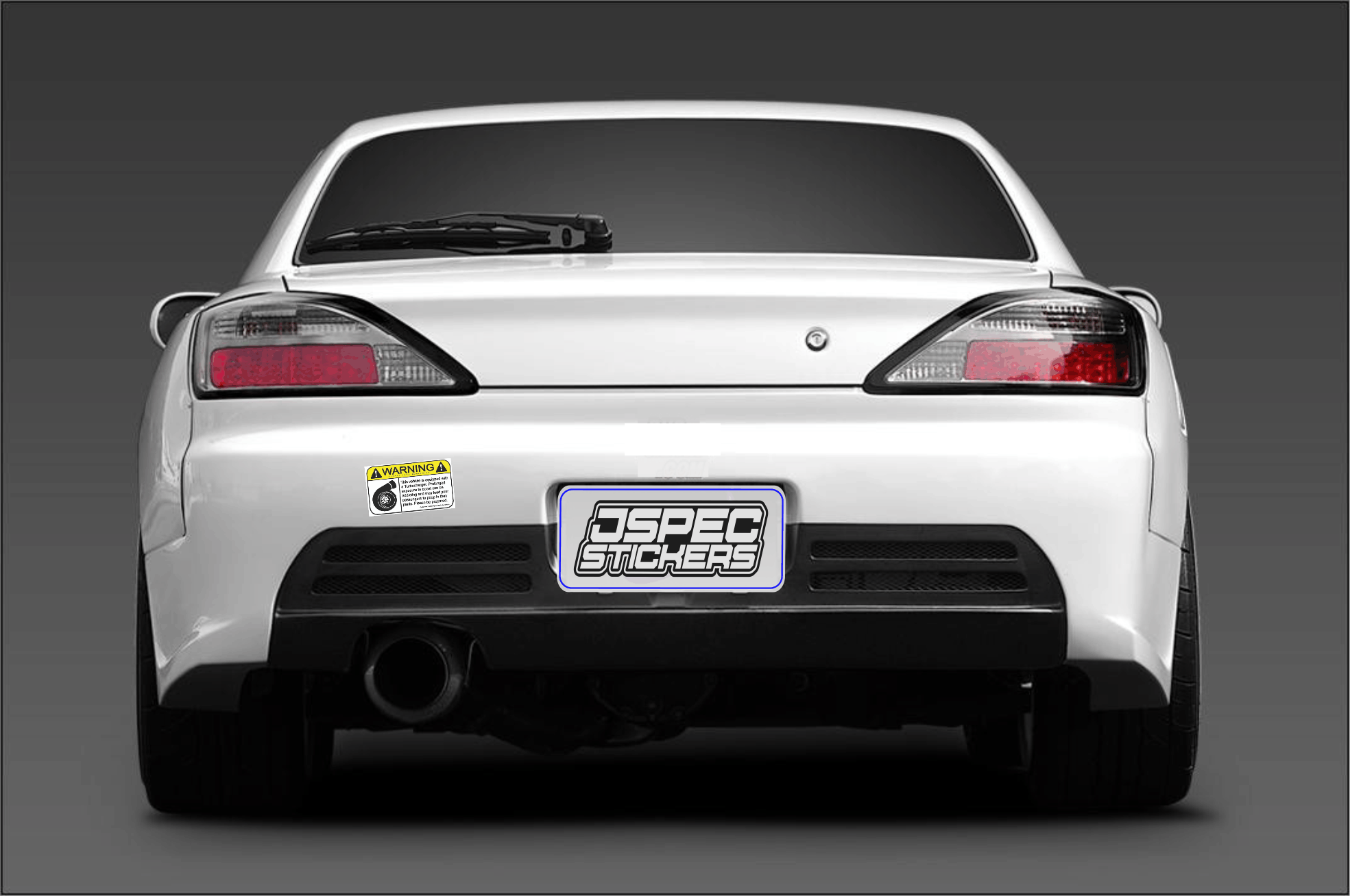 WARNING TURBO BUMPER STICKER - Jspec Stickers
