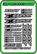 XRAY RC STICKER SHEET A5 - Jspec Stickers