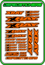 XRAY RC STICKER SHEET A5 - Jspec Stickers