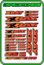XRAY RC STICKER SHEET A5 - Jspec Stickers