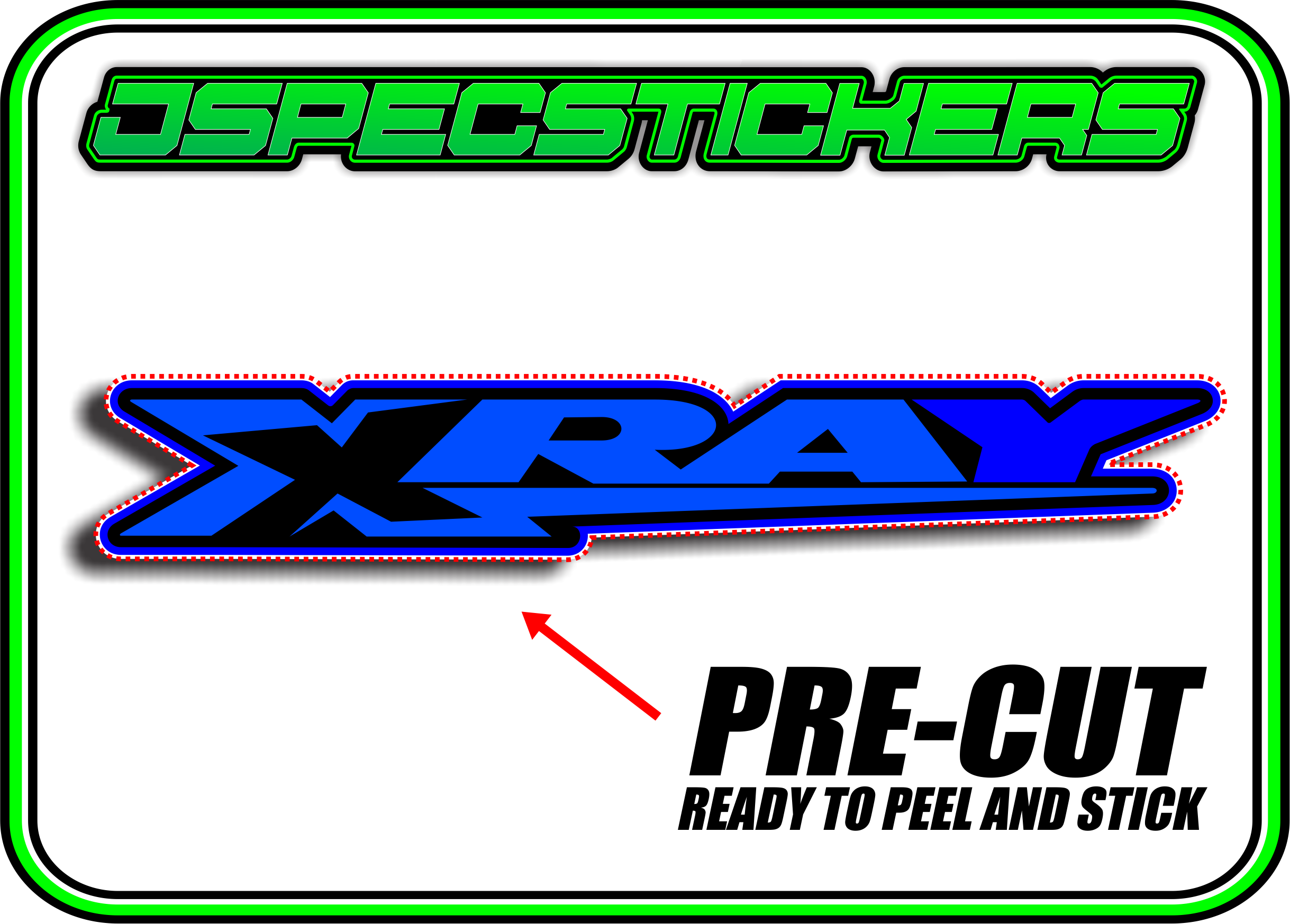 XRAY RC STICKER SHEET A5 - Jspec Stickers