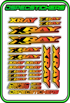 XRAY RC STICKER SHEET A5 - Jspec Stickers