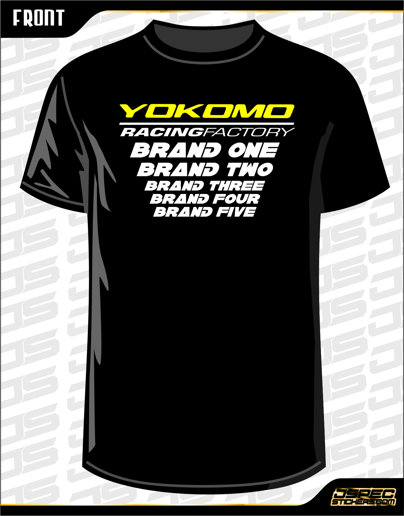 YOKOMO TEAM TSHIRT - Jspec Stickers