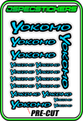 YOKOMO RC STICKER SHEET A5 - Jspec Stickers