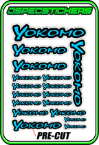 YOKOMO RC STICKER SHEET A5 - Jspec Stickers