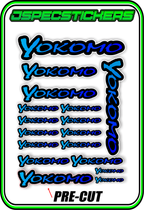 YOKOMO RC STICKER SHEET A5 - Jspec Stickers