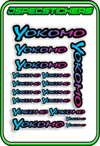 YOKOMO RC STICKER SHEET A5 - Jspec Stickers