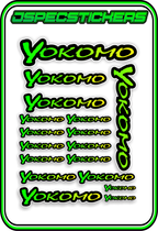YOKOMO RC STICKER SHEET A5 - Jspec Stickers
