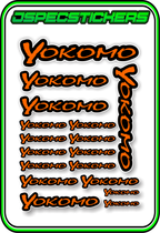 YOKOMO RC STICKER SHEET A5 - Jspec Stickers