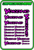 YOKOMO RC STICKER SHEET A5 - Jspec Stickers