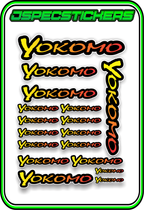 YOKOMO RC STICKER SHEET A5 - Jspec Stickers