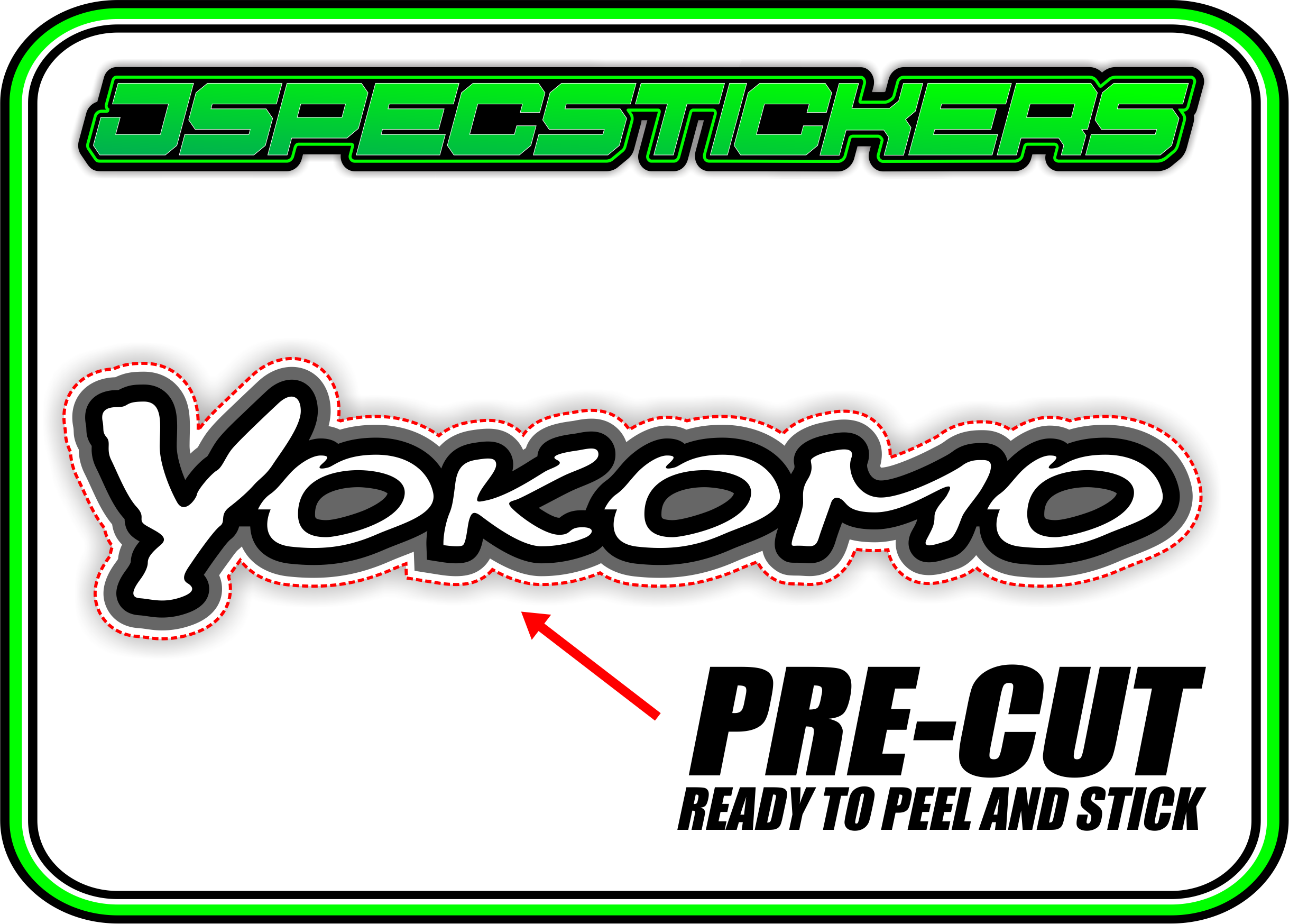 YOKOMO RC STICKER SHEET A5 - Jspec Stickers